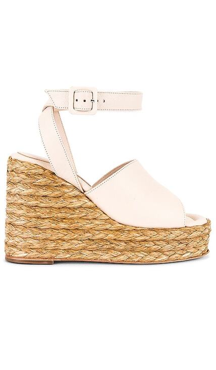 Paloma Barcelo Shoes - Paloma Barcelo Elegant Cream Clama Wedge Sandals Size 38